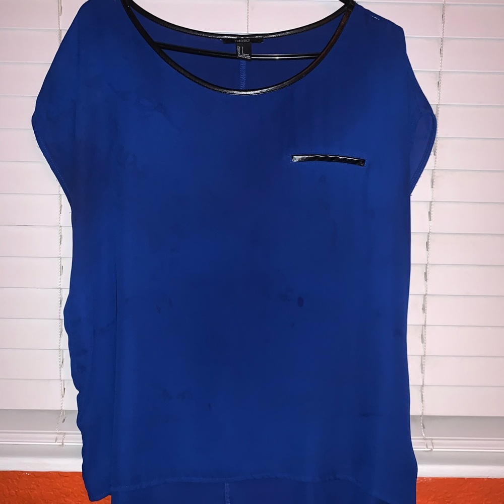 Blue / Black blouse
